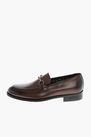 Leather Bit loafers