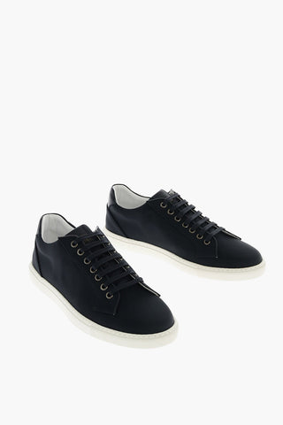 Leather Trim Low Sneakers