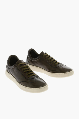 Lace-Up Deerskin Sneakers