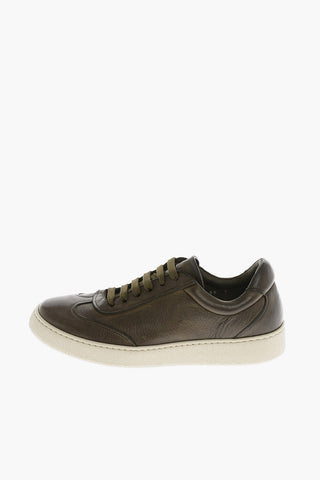 Lace-Up Deerskin Sneakers
