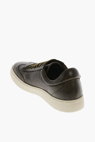 Lace-Up Deerskin Sneakers