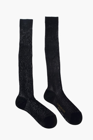 Ribbed Cotton Long Socks