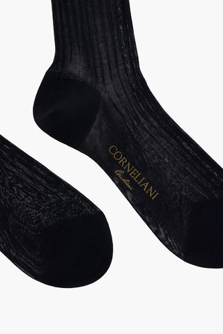 Ribbed Cotton Long Socks