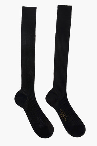 Ribbed Wool Long Socks