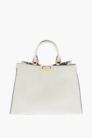 Leather PEKABOO X Double Handle Tote Bag