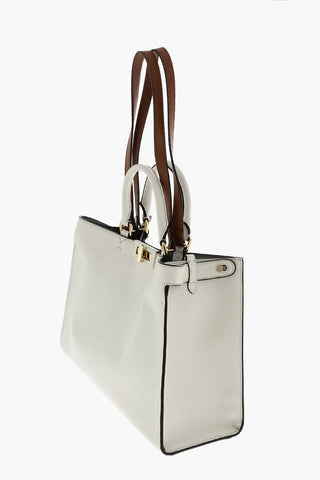 Leather PEKABOO X Double Handle Tote Bag
