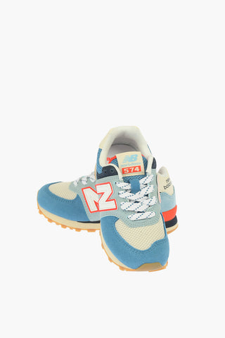 Sneakers 574 in Pelle Scamosciata e Tessuto