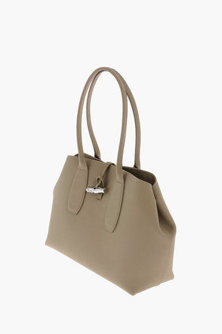Leather ROSEAU Double Handle Tote Bag