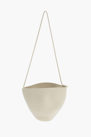 Braided Canvas Bucket Bag