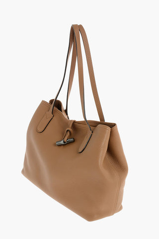 Leather ROSEAU Double Handle Tote Bag