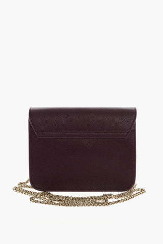 Leather Mini Saddle Bag METROPOLIS with Chain