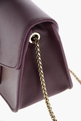 Leather Mini Saddle Bag METROPOLIS with Chain