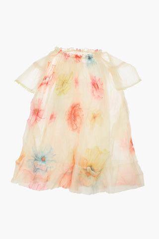 Cotton and Silk Floral Dress