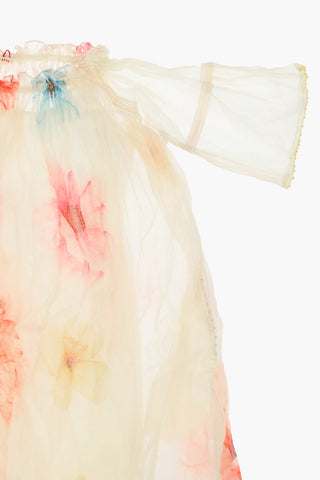 Cotton and Silk Floral Dress