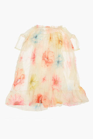 Cotton and Silk Floral Dress