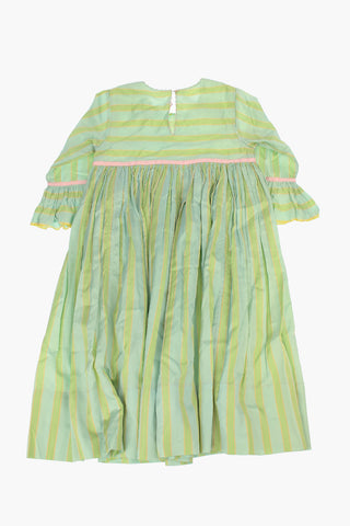 Vestito in Cotone e Seta a Righe
