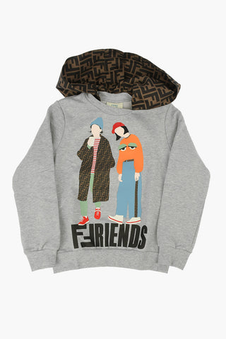 Printed Sweatshirt with Detachable Hood