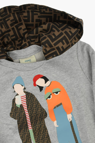 Printed Sweatshirt with Detachable Hood
