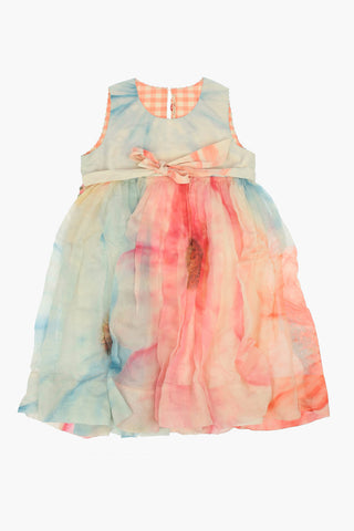 Cotton and Silk Printed Dress