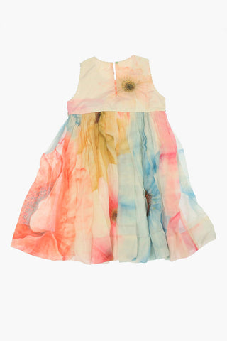 Cotton and Silk Printed Dress