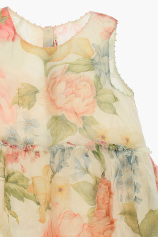 Cotton and Silk Floral Dress