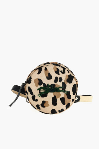 Animal Printed Ponyskin Circle Bumbag