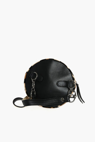 Animal Printed Ponyskin Circle Bumbag