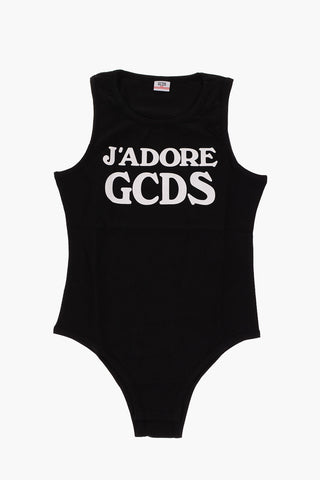 printed stretch cotton bodysuit