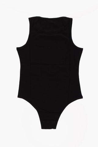 printed stretch cotton bodysuit