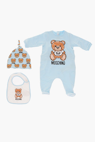 Romper Suit Hat and Bib teddy Set
