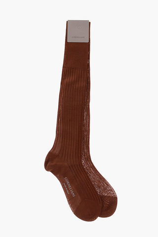 Ribbed Cotton Long Socks