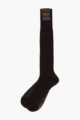 Ribbed Cotton Long Socks
