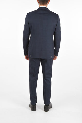 No Hem Pants Peaked Lapel Suit 