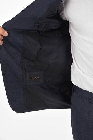 No Hem Pants Peaked Lapel Suit 