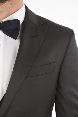 CC COLLECTION Virgin Wool CERIMONY RESET 3-piece Suit with Peak Lapel