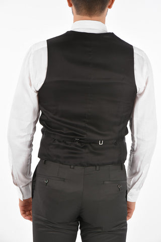 CC COLLECTION Virgin Wool CERIMONY RESET 3-piece Suit with Peak Lapel