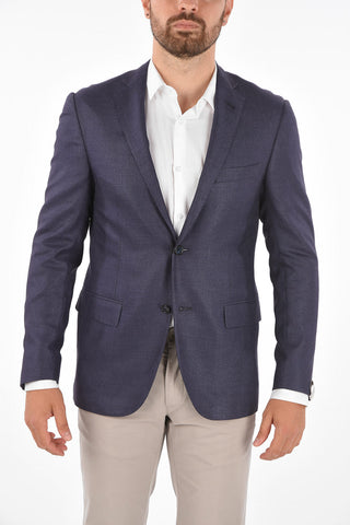 silk and virgin wool side vents 2-button GATE blazer drop 7R