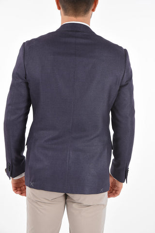 silk and virgin wool side vents 2-button GATE blazer drop 7R