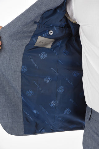 flax Blend side vents 3-button suit ACADEMY drop 6R