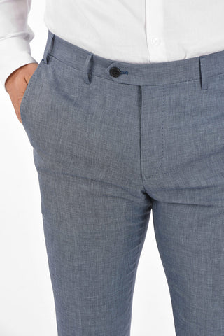 flax Blend side vents 3-button suit ACADEMY drop 6R