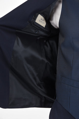 CC COLLECTION abito tre pezzi con gilet RIGHT drop 4R in lana vergine due spacchi