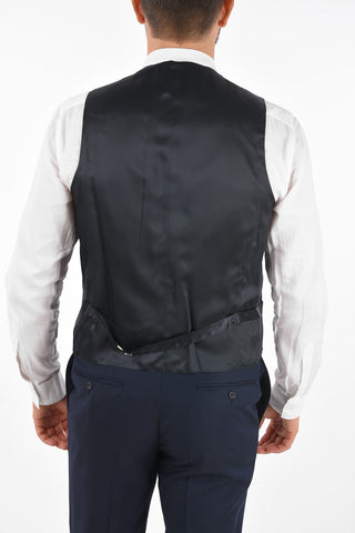 CC COLLECTION abito tre pezzi con gilet RIGHT drop 4R in lana vergine due spacchi