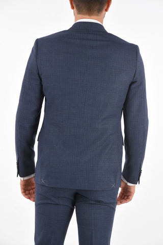 CC COLLECTION virgin wool RIGHT side vents 2-button suit drop 7R