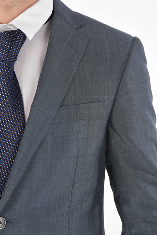 mohair and virgin wool ACADEMY side vents belt loops 2-button suit drop 8R