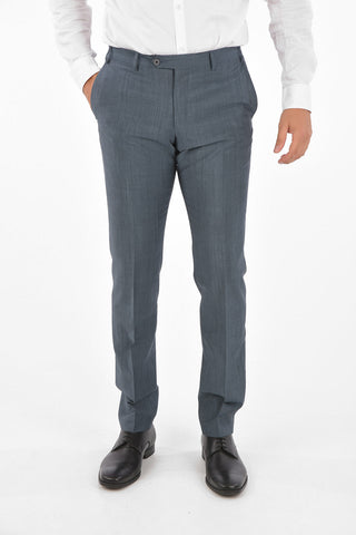 mohair and virgin wool ACADEMY side vents belt loops 2-button suit drop 8R