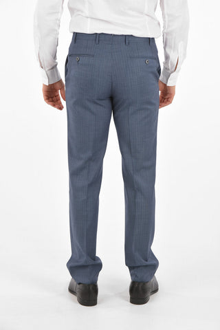 virgin wool LEADER side vents notch lapel 2-button suit drop 7R
