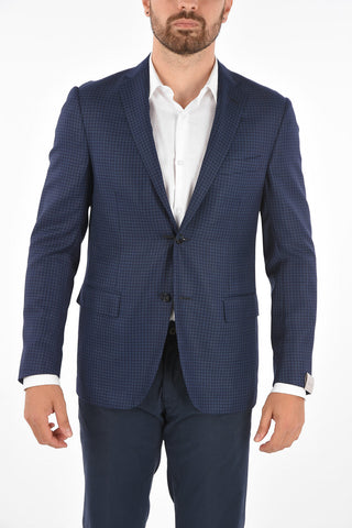 virgin wool GATE side vents 2-button blazer drop 7R