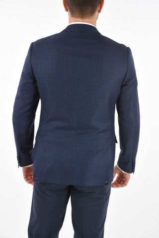 virgin wool GATE side vents 2-button blazer drop 7R