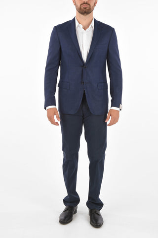 virgin wool GATE side vents 2-button blazer drop 7R