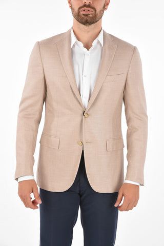 silk and virgin wool side vents 2-button GATE blazer drop 7R